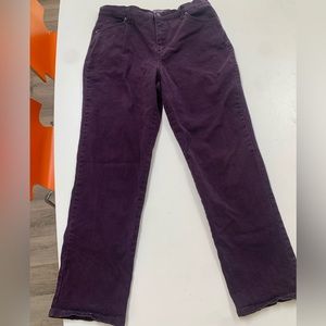 Women’s purple denim pants lightly used.